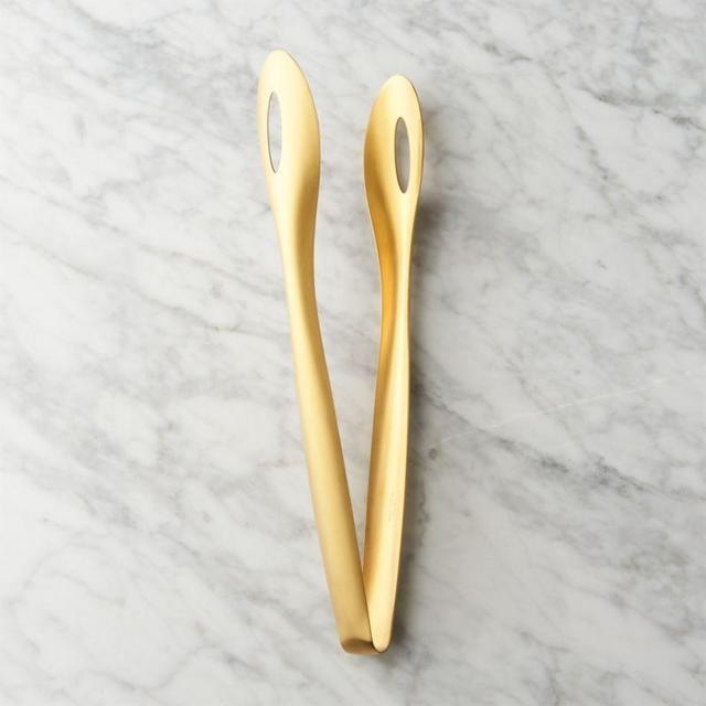Brushed Gold Tongs