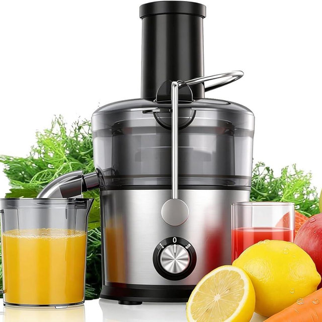 Juicer Machines, 1200W Juicer with 3" Feed Chute for Whole Fruits and Vegs, Dual Speeds Centrifugal Juice Extractor, Heavy Duty Full Copper Motor, 35oz Large Juice Jug, Stainless Steel