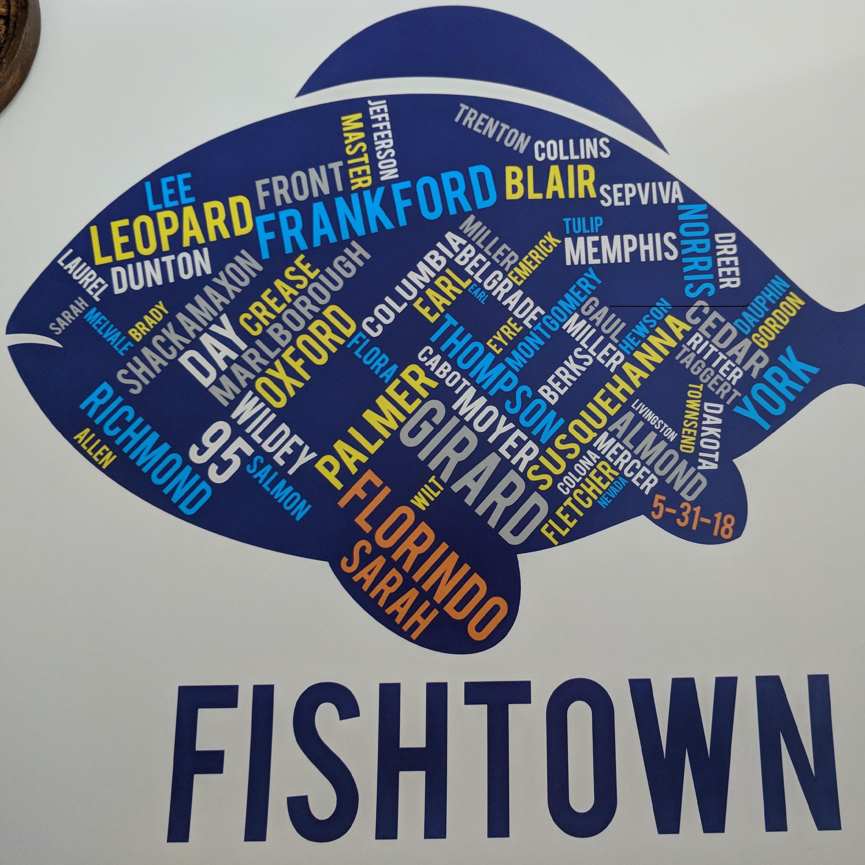 We didn't actually take any pics in Fishtown but I had this poster made to commemorate our engagement. Someday I will also get it framed...