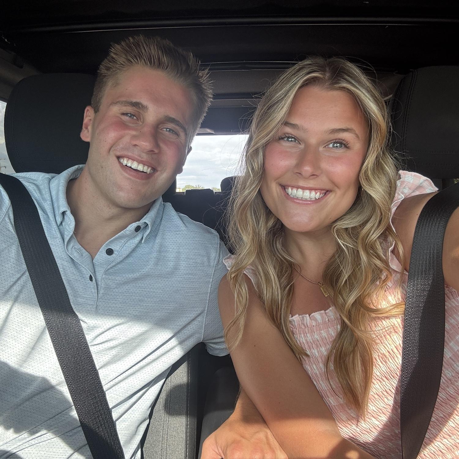 In the car right before the proposal ❤️