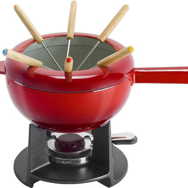 ZWILLING 8" Fondue Pot Set with 6 Forks, For Chocolate, Caramel, Cheese, Sauces and More