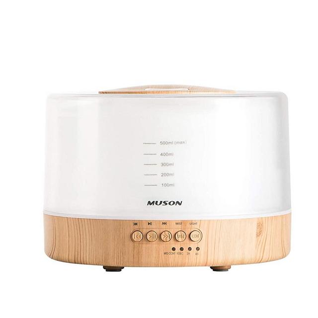 Muson Smile1 Essential Oil Diffuser 2-in-1 Sleeping Sound Machine,Ultrasonic Aromatherapy Fragrant Oil Humidifier Vaporizer,Timer and Auto-Off Safety Switch,w/ 9 Calming Sleep Sounds & LED Night Light