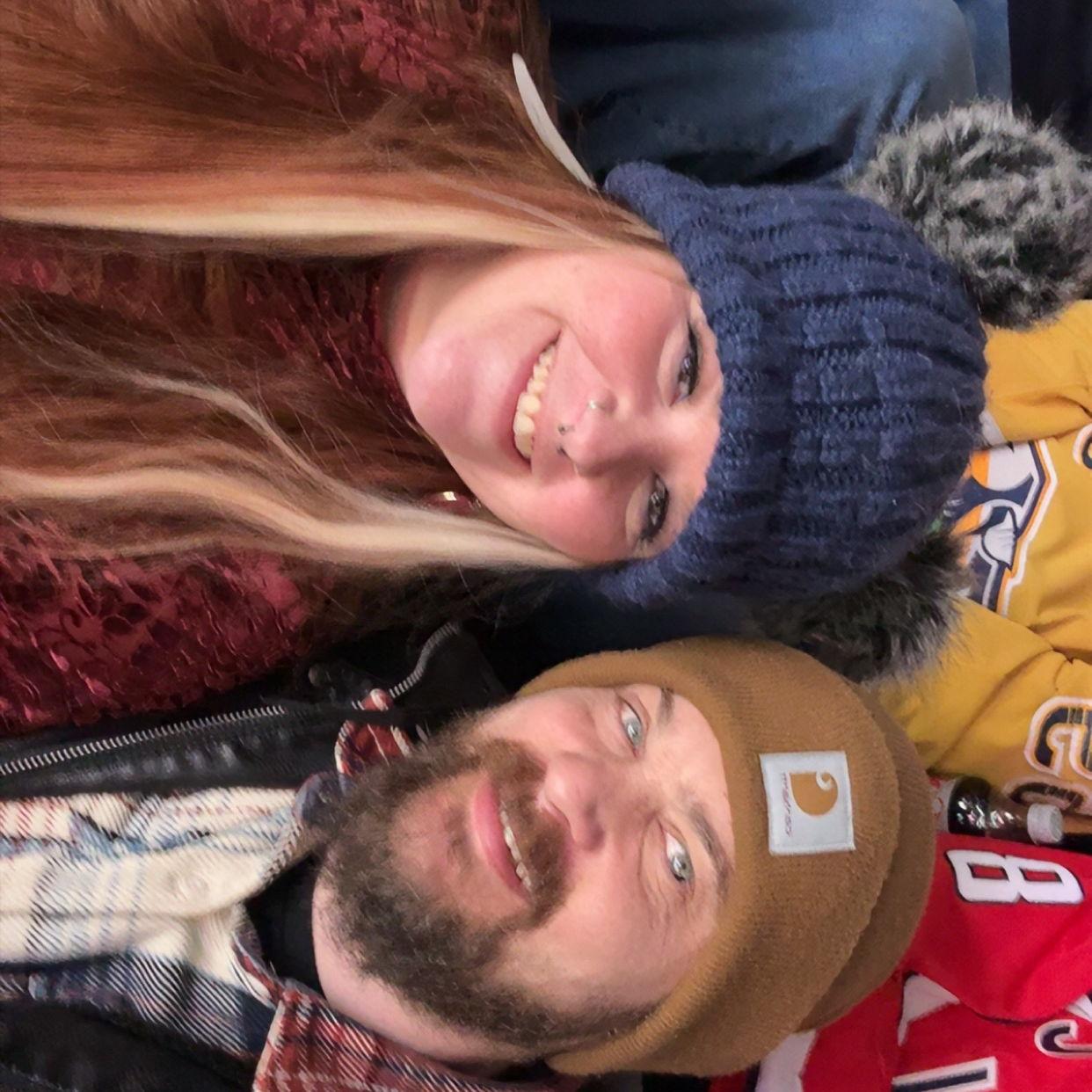 Our first hockey game! Go Caps!