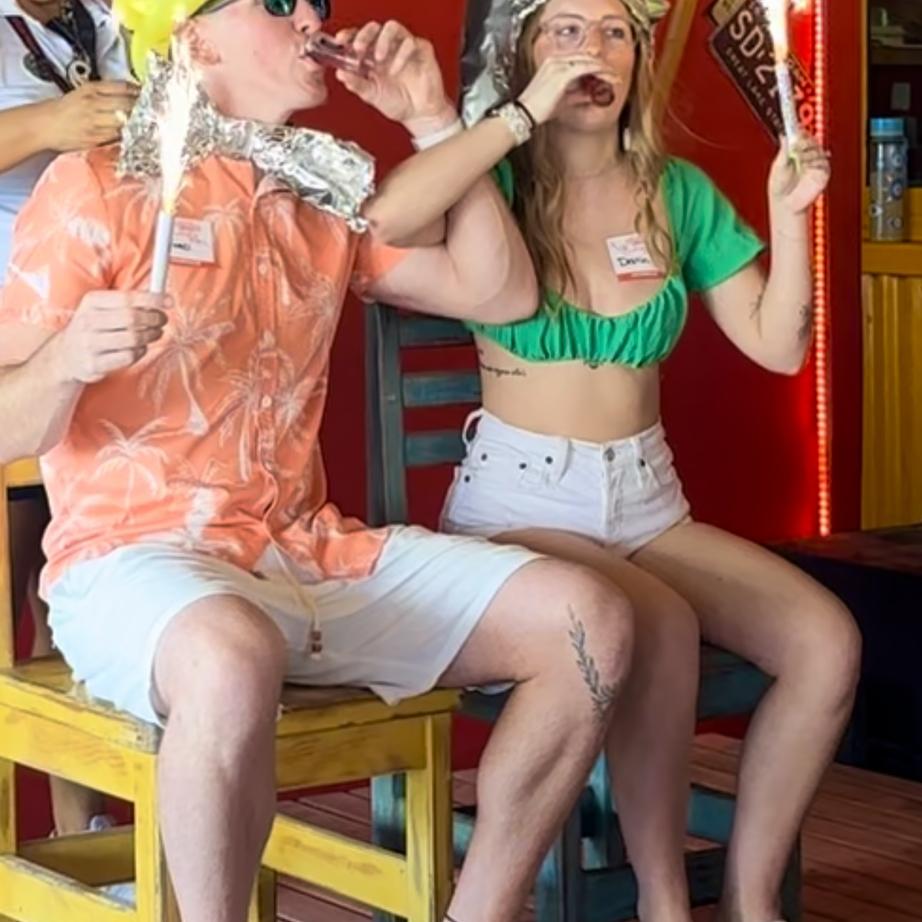 Marriage on stage at Senior Frogs in Cozumel!