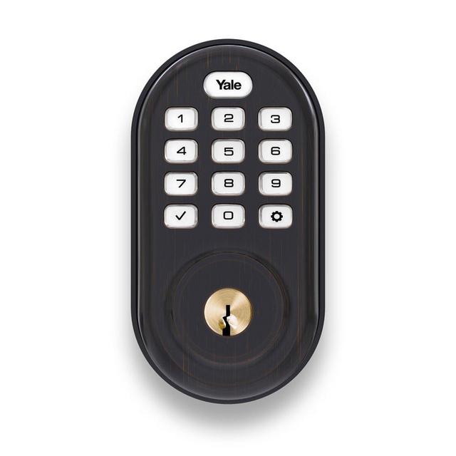 Yale Assure Lock with Z-Wave - Smart Keypad Deadbolt -Works with Ring Alarm, Samsung SmartThings, Wink and More (Hub required, sold separately) - Bronze