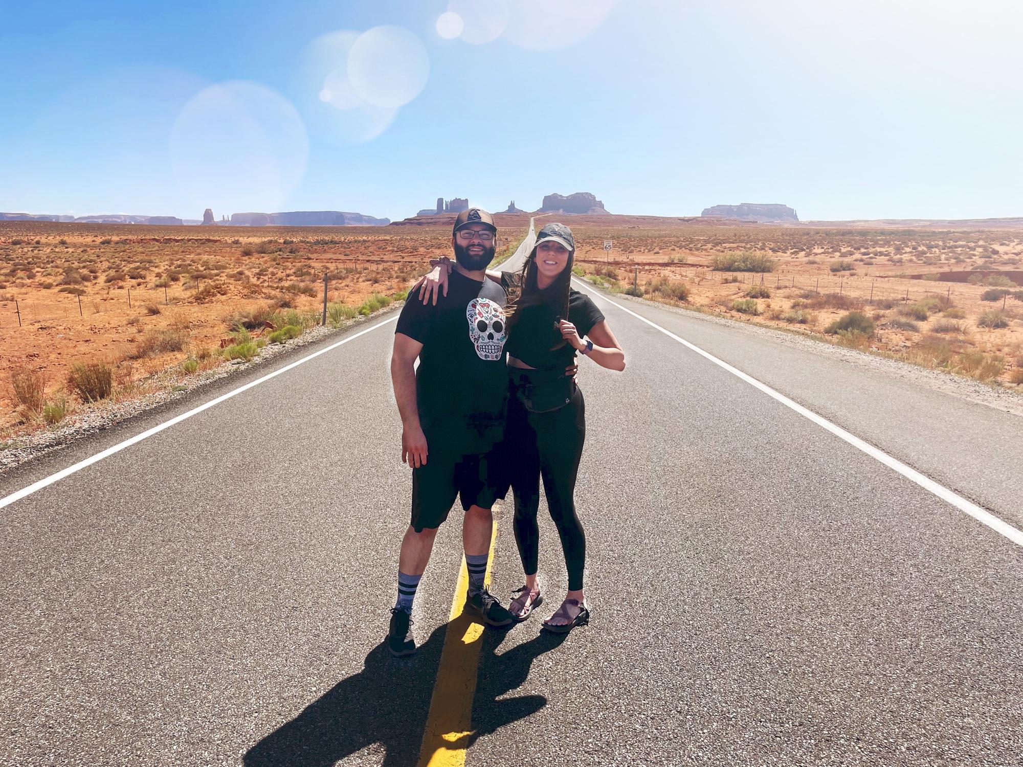Does this picture look familiar? We are at Forrest Gump’s famous scene in monument valley; route 163 near the Arizona-Utah border.