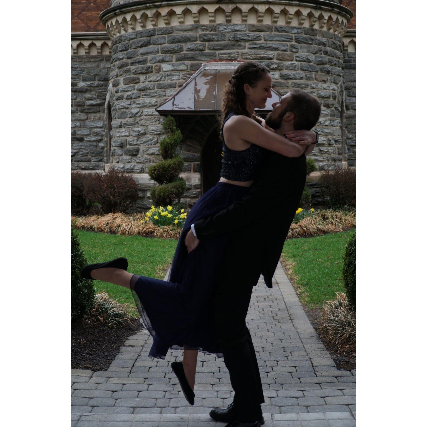 This photo was taken before Arcadia's cotillion- or basically "college prom"
