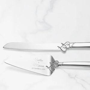 Personalized True Love Cake Knife & Server- Script Font