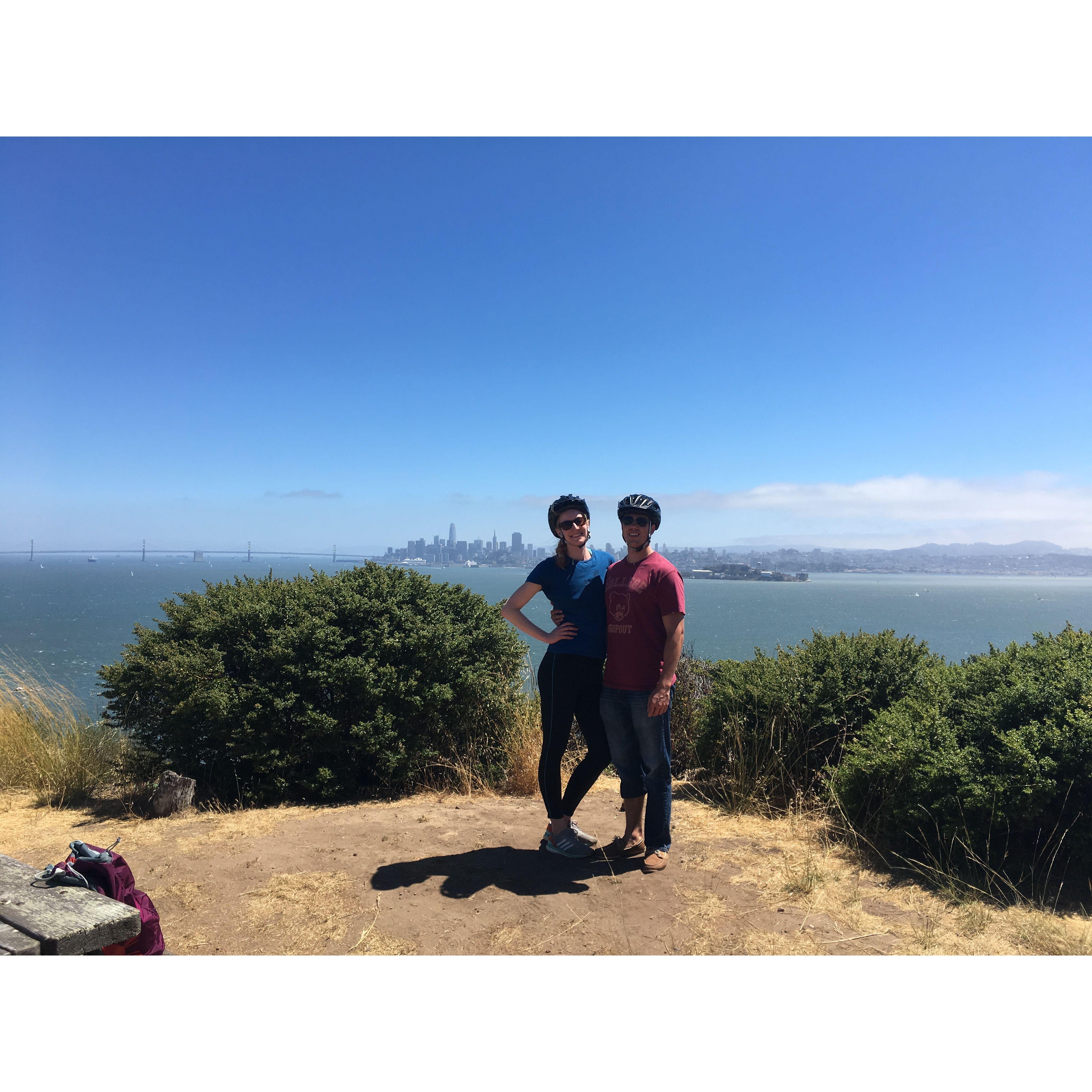 A bike ride around Angel Island, California in 2018.