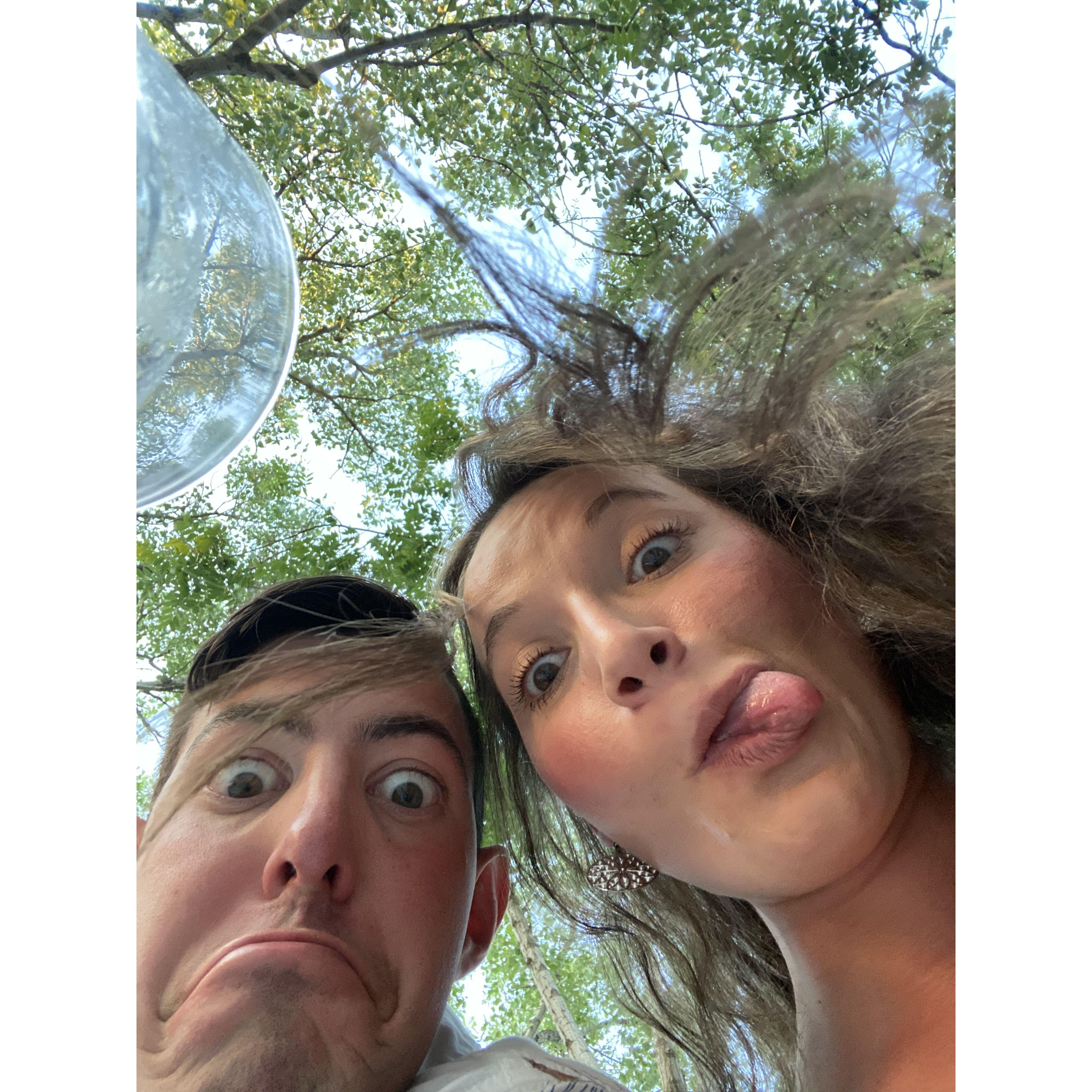 Pause for goofy selfie..