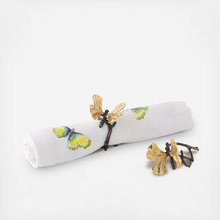 Butterfly Ginkgo Napkin Ring, Set of 4