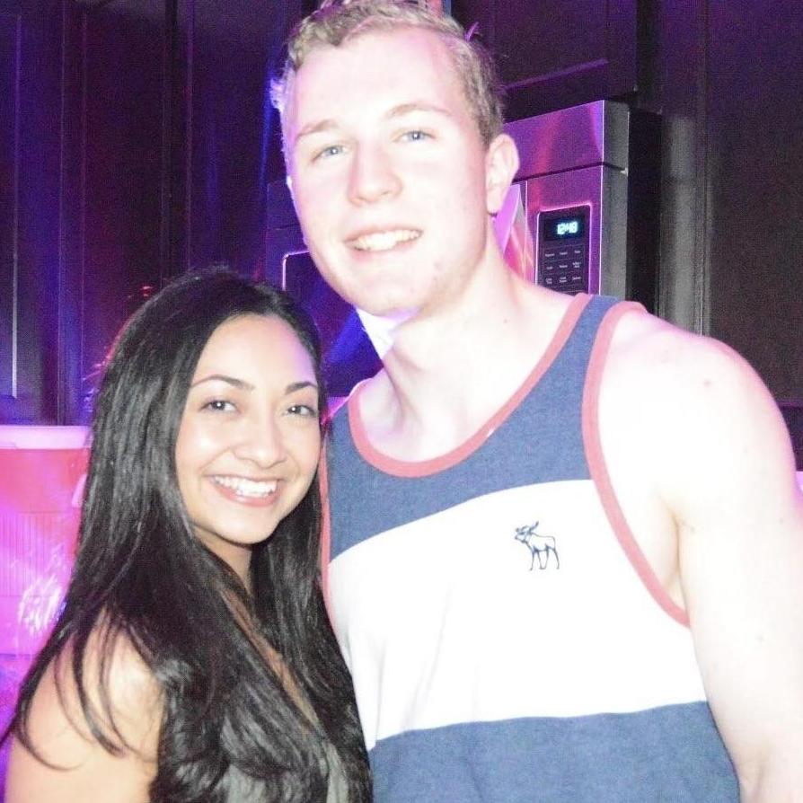 The very first picture we ever took. We crashed a rooftop birthday party this night.