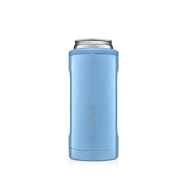 BrüMate Hopsulator Slim Double-walled Stainless Steel Insulated Can Cooler for 12 Oz Slim Cans (Denim)