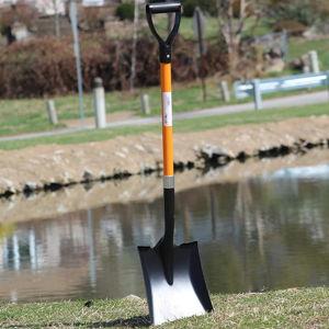 Ashman Heavy-Duty Transfer Shovel (1-Pack) with 41-Inch long Durable Handle and Blade- Ideal for Construction, Landscaping, Gardening, and Snow Removal- Durable, Rust-Resistant, and Multipurpose Scoop