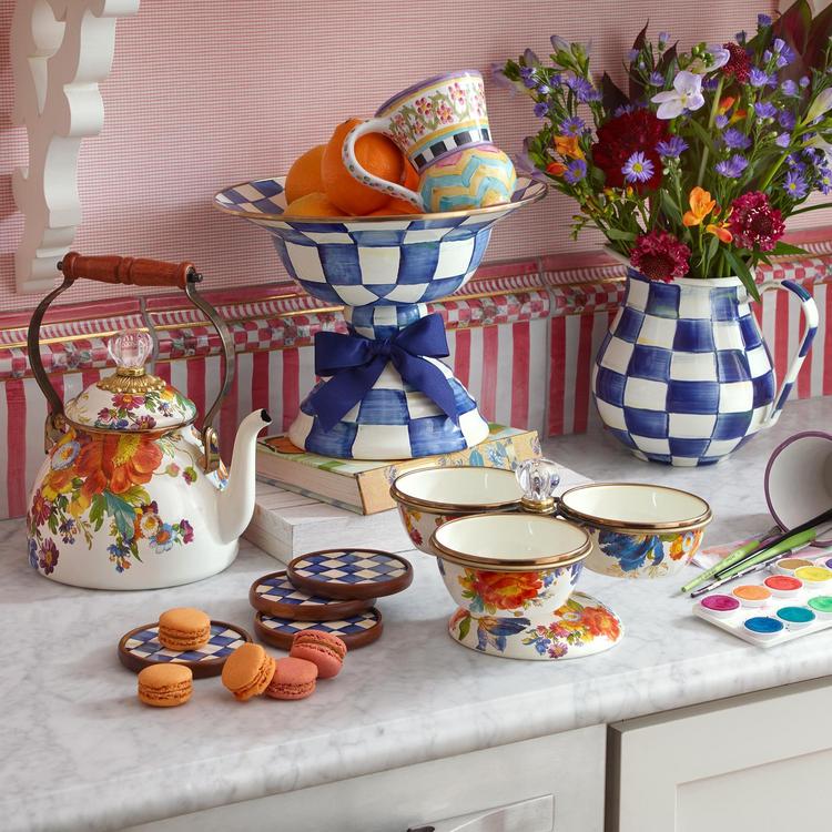 MacKenzie-Childs, Royal Check Enamel Pitcher | Zola