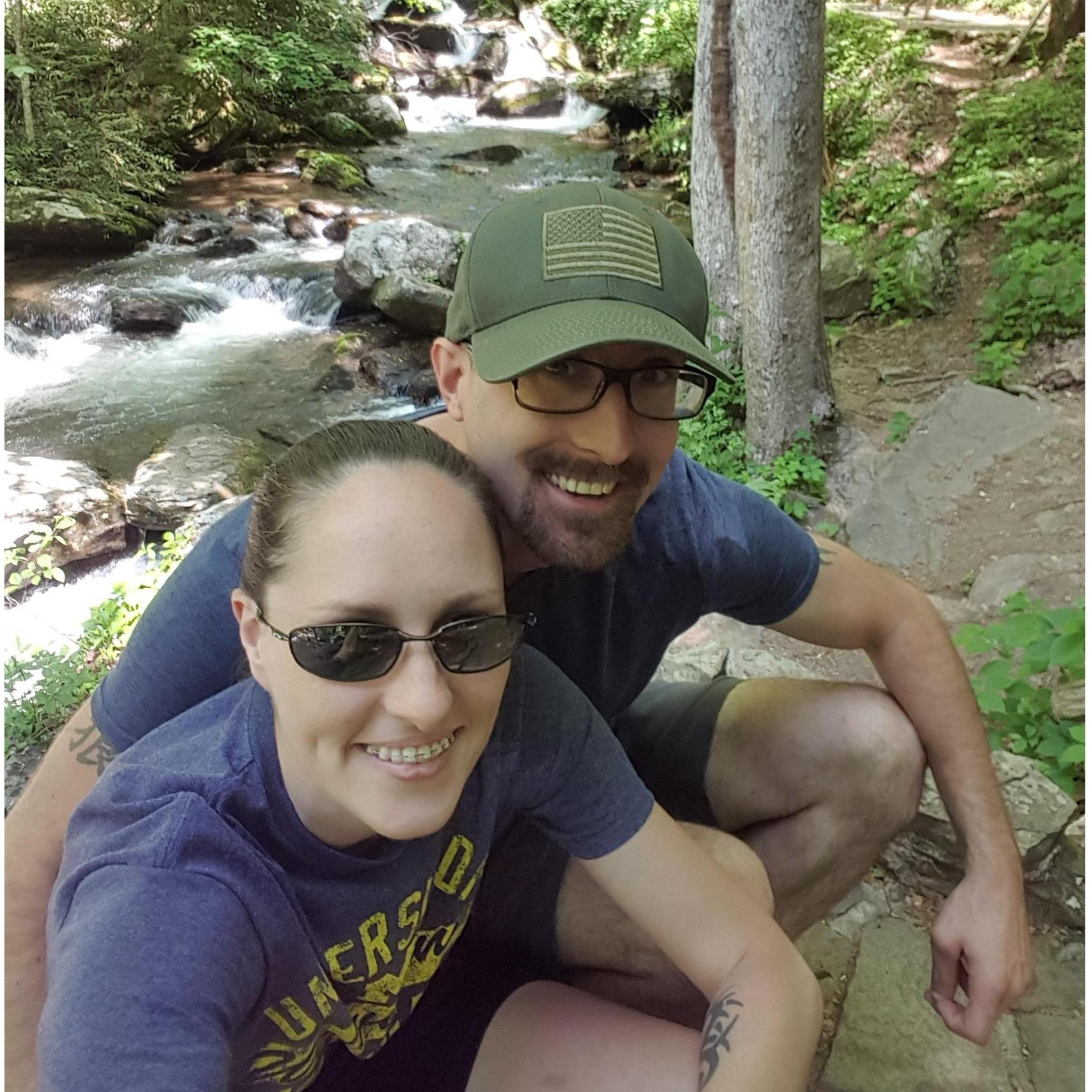 On a walk to the top of Anna Ruby Falls for a very special question!