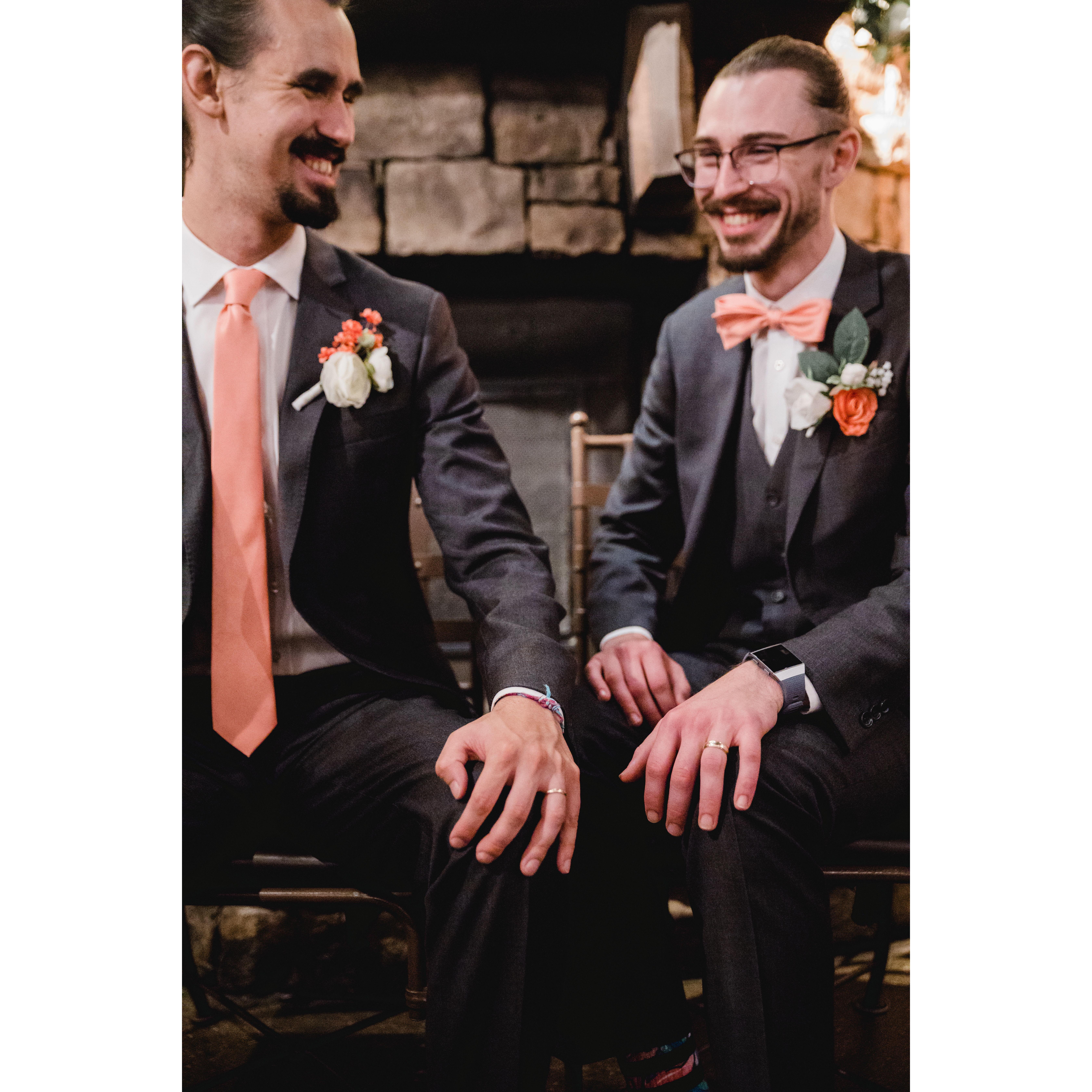 Best Man and Groom feat. Pop's wedding bands