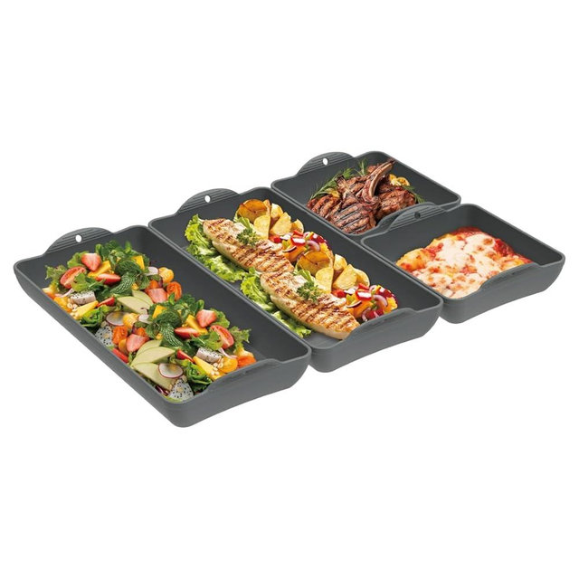 MigeMa Silicone pan dividers,Non Stick Silicone Tray Baking Set, Durable heat-resistant handle, suitable for ovens and air fryers, simplifies cooking, and easy to clean