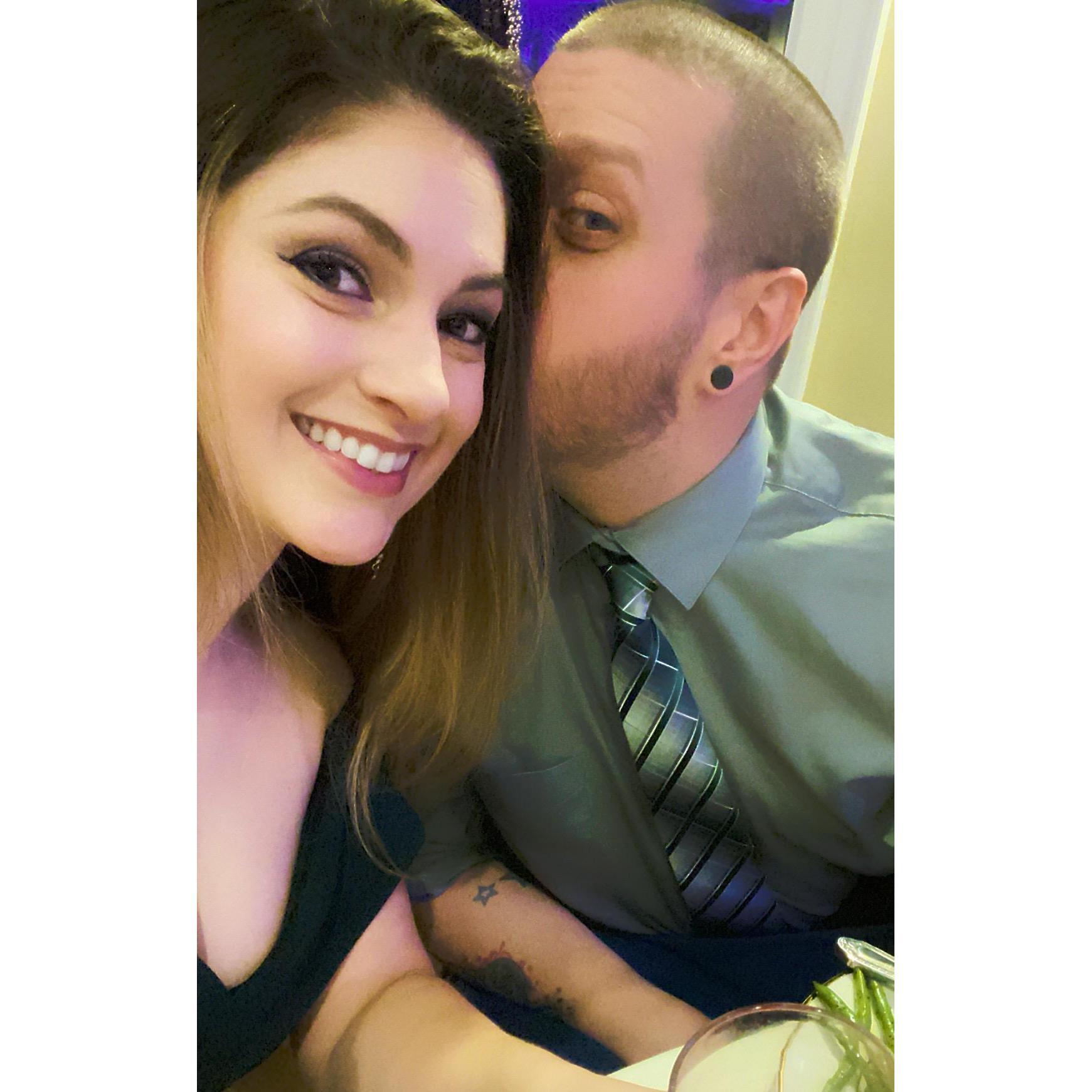Sneaking a kiss