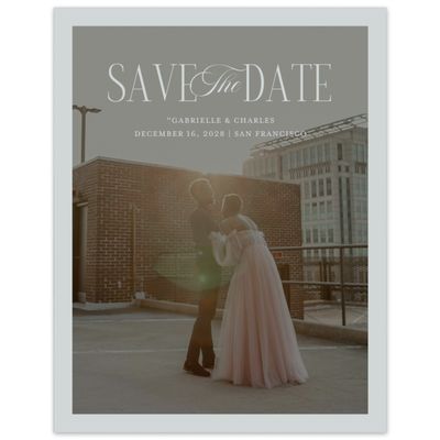 Grey Wedding Digital Save the Date - Ford Photo