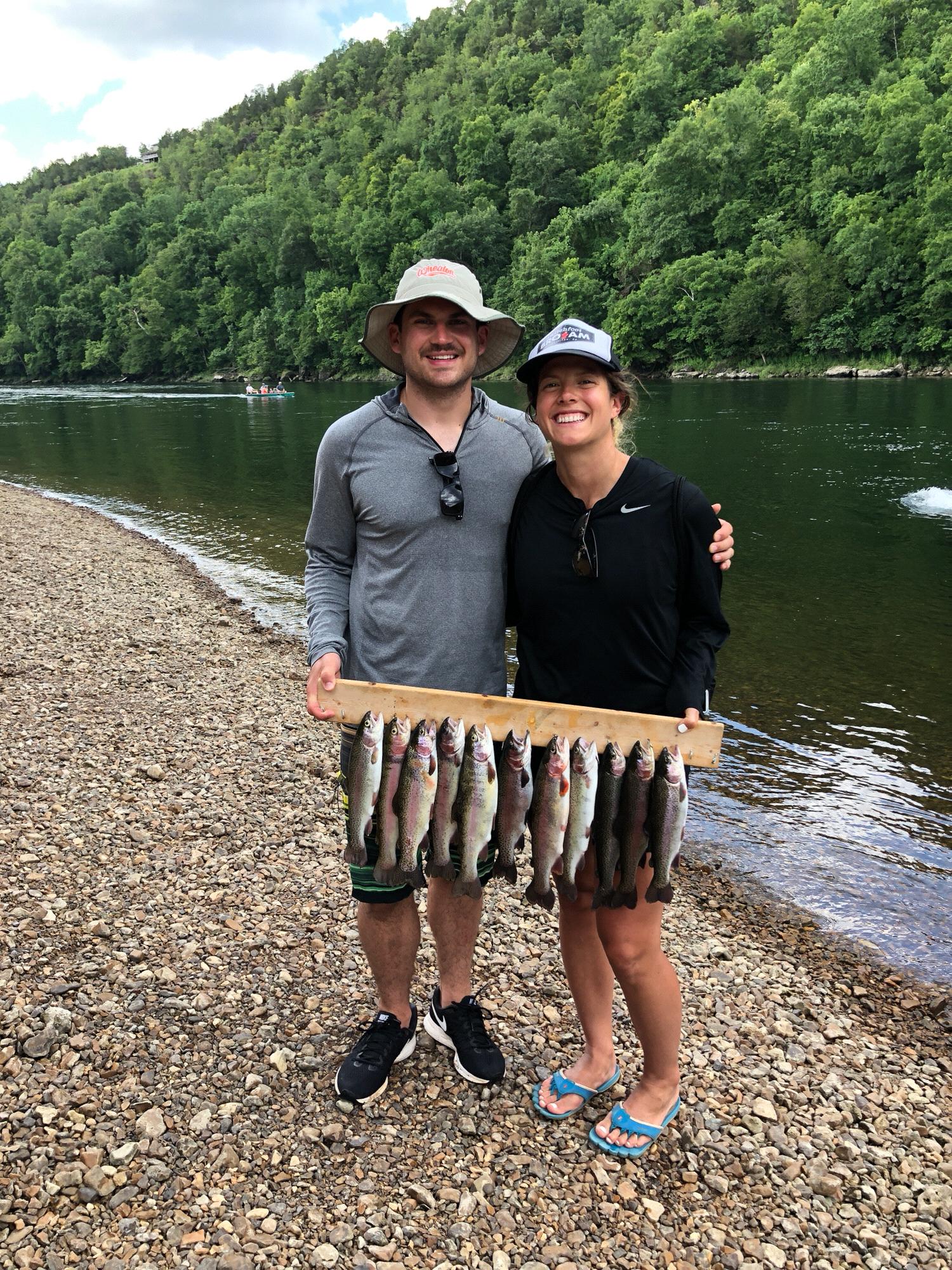 Caught us some fish on the White river, Arkansas