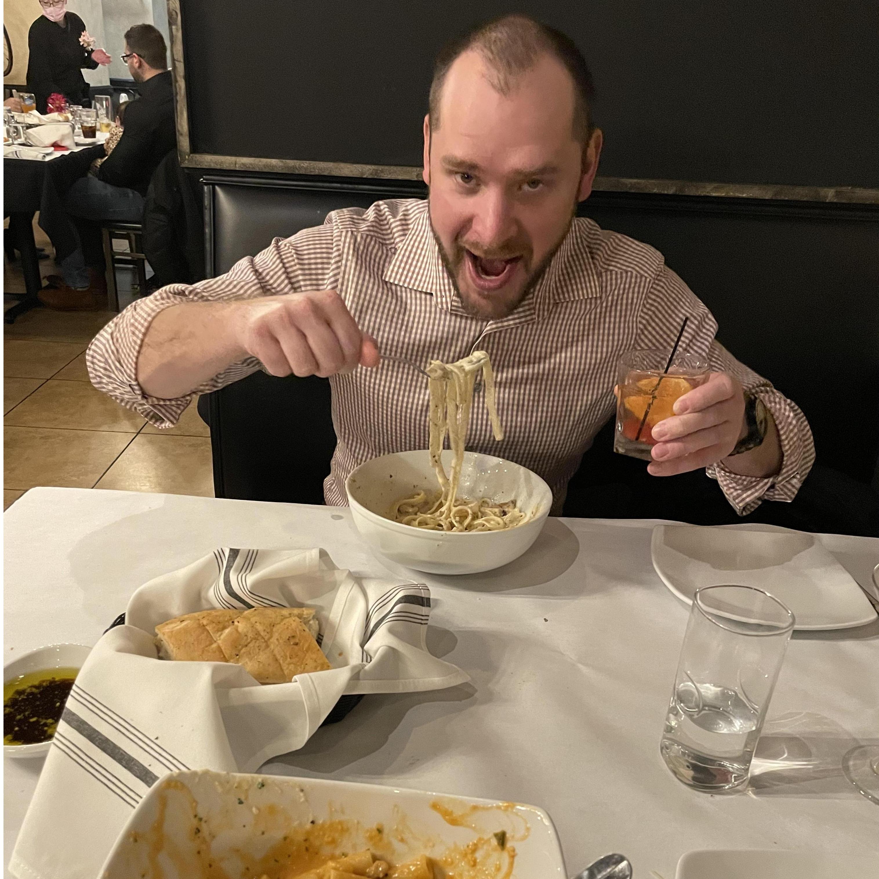 Laurie can't take Ben anywhere! Look at him here! GET YOUR ACT TOGETHER, BEN!