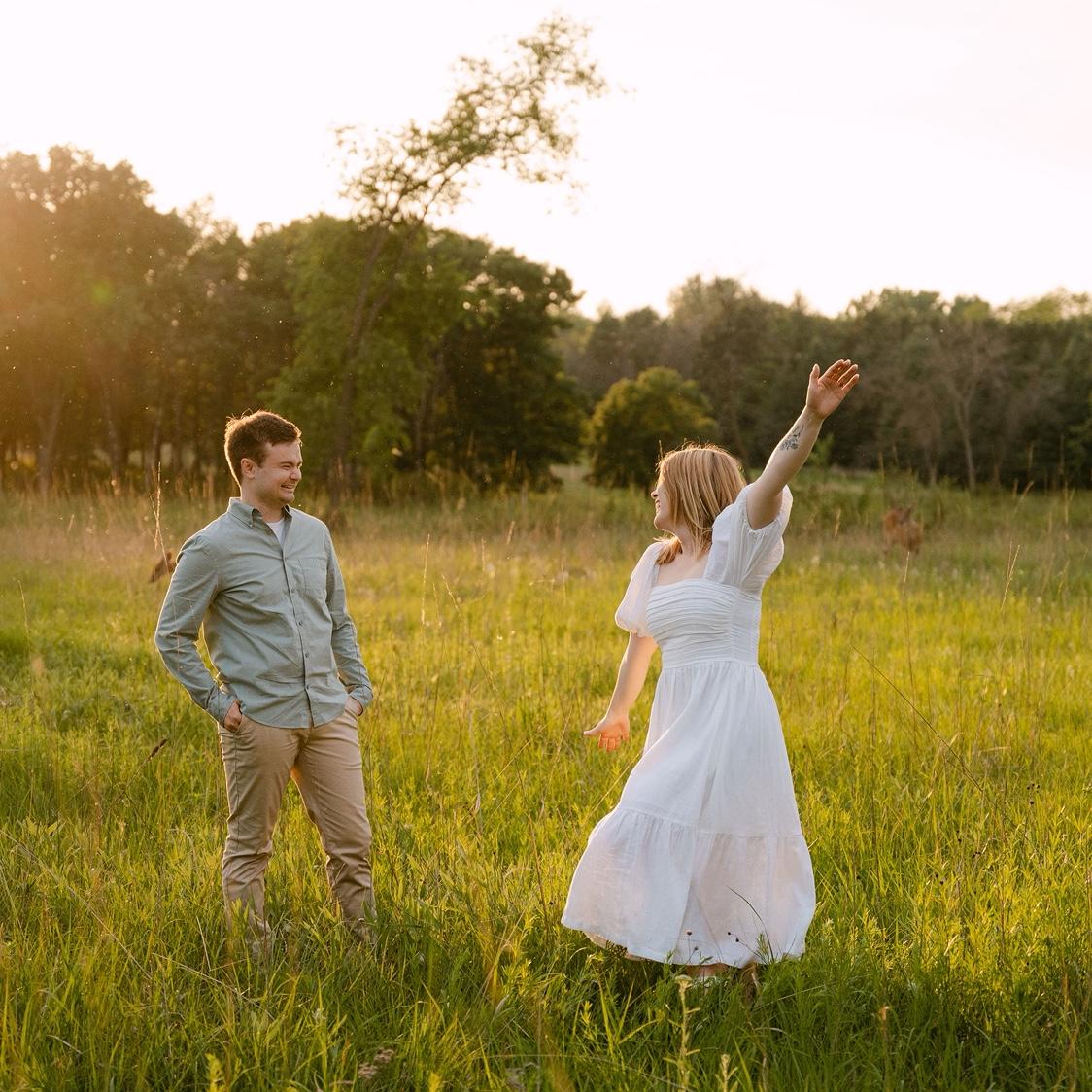 First round of engagement photos in White Bear Lake.