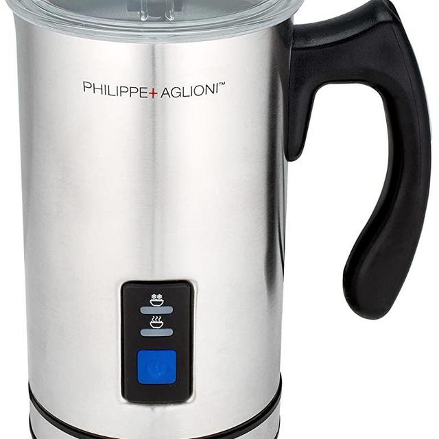 MatchaDNA Premium Automatic Milk Frother, Heater and Cappuccino Maker, Silver Carafe Jug