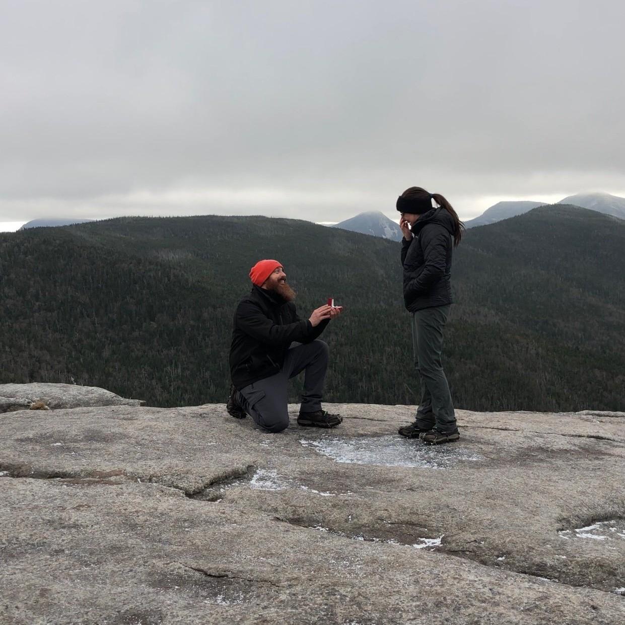 The proposal. 11.14.2020 on top of Phelps Summit.