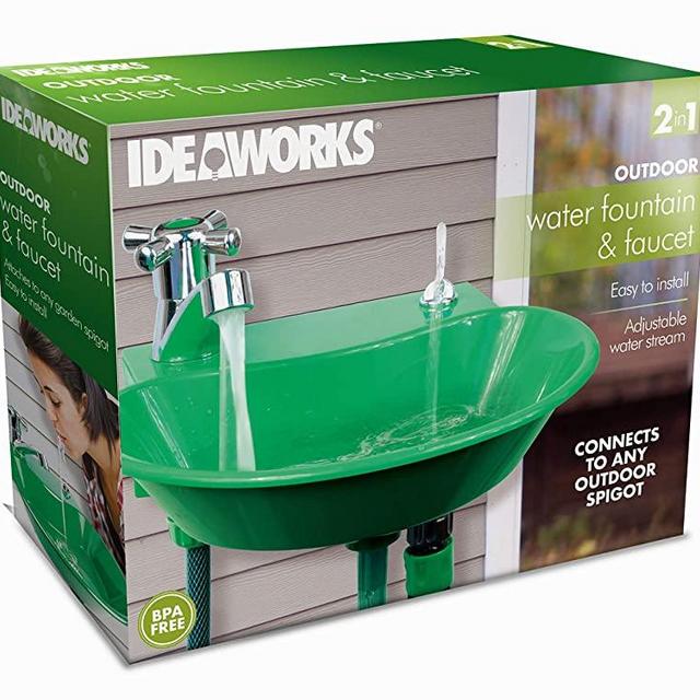 2-in-1 Outdoor Water Fountain and Faucet