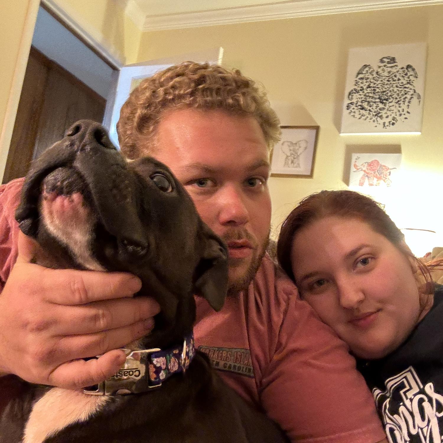 Our first night with our new pup, Olive!