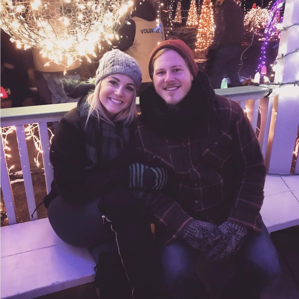 Enjoying Rotary Garden Lights.