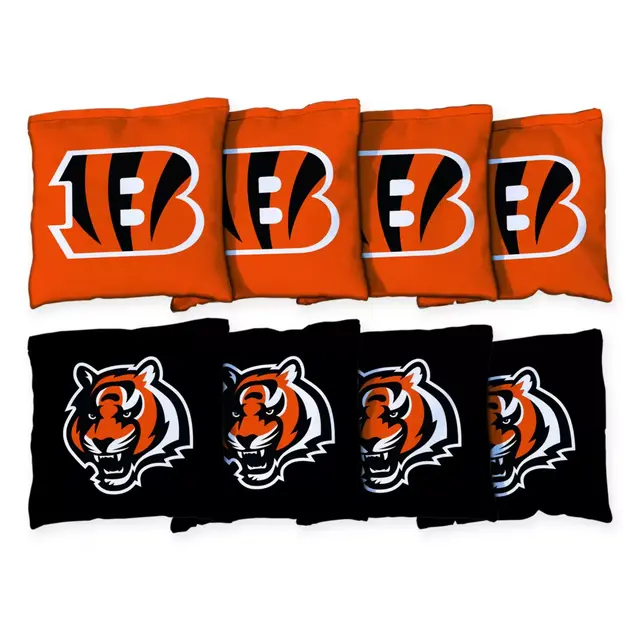 NFL Cincinnati Bengals 16 oz. Duck Cloth Cornhole Bean Bags (Set of 8)