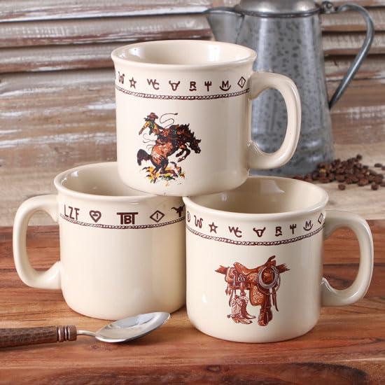 West Creation Ceramic Old 20 oz. Camp Mugs