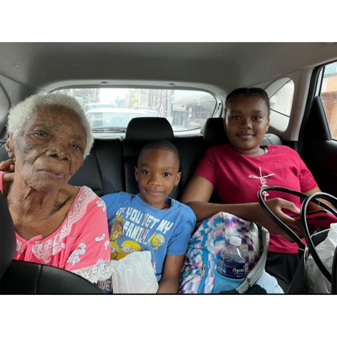 Grandma, Zane and Ariel.