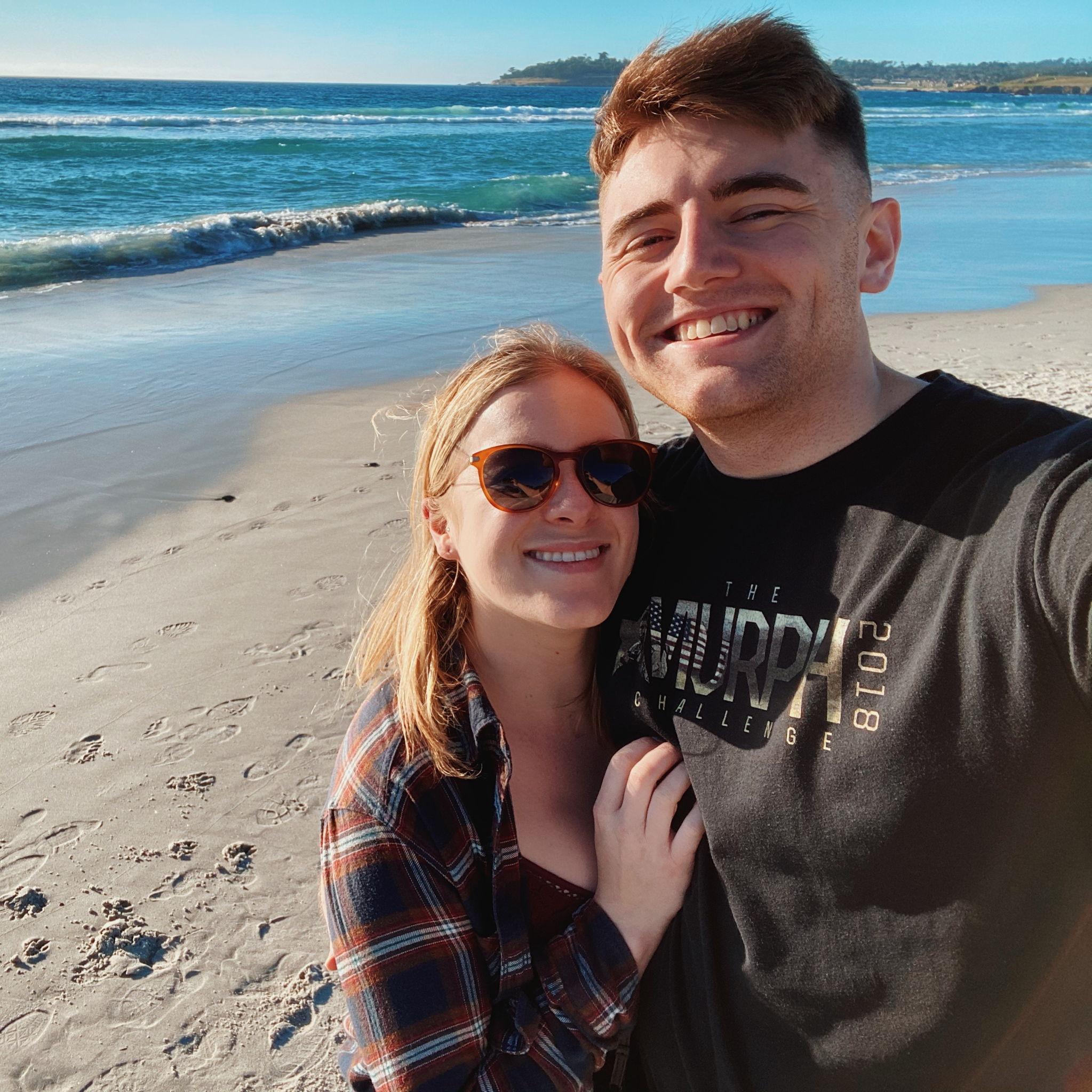 Walking around Carmel-by-the-Sea when we first started dating in early 2021