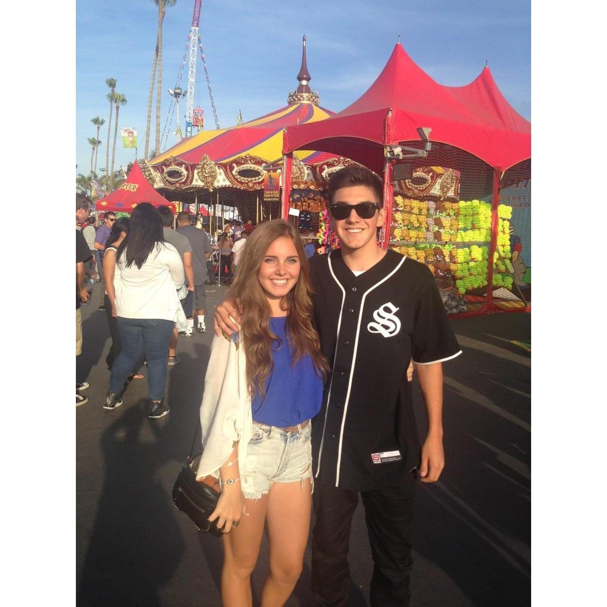 Our first time together at the Del Mar fair in 2014.