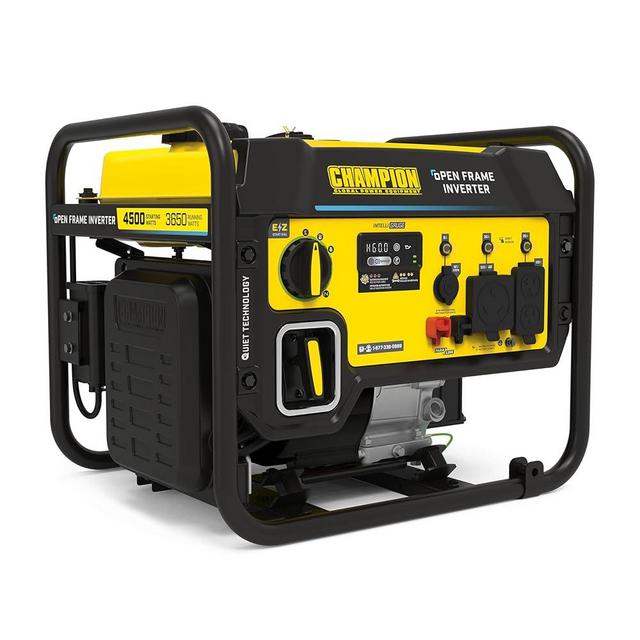 Champion Power Equipment 4500-Watt RV Ready Portable Open Frame Inverter Generator with Quiet Technology CO Shield