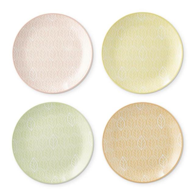 Citron Appetizer Plates, Set of 4, Mixed