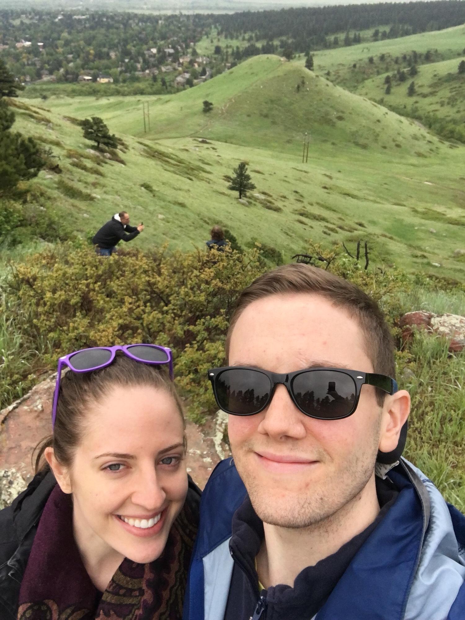 Hiking in Colorado while visiting Christine. Caught some photogenic hikers in the background.