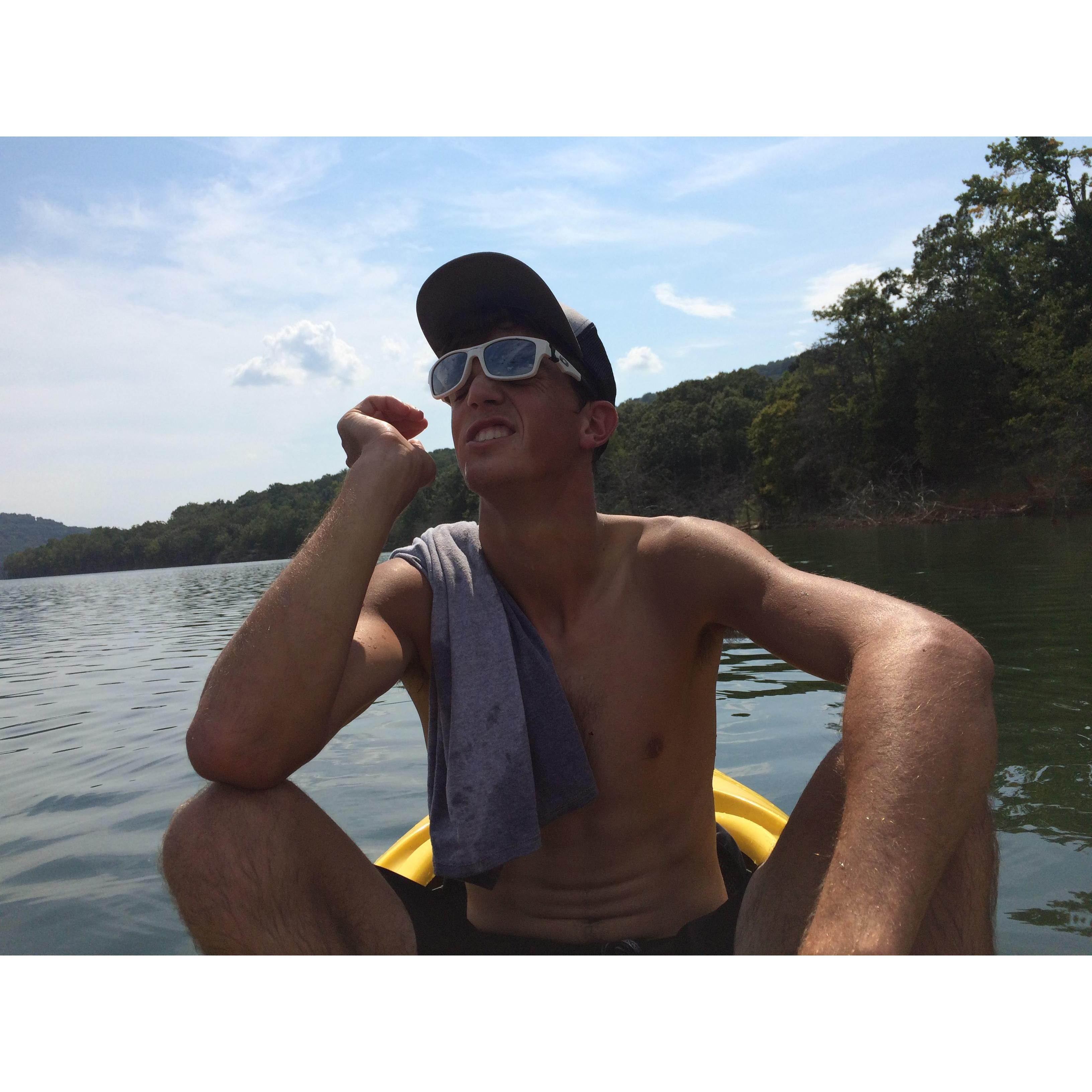 We rented a canoe at Table Rock Lake and had a good afternoon.