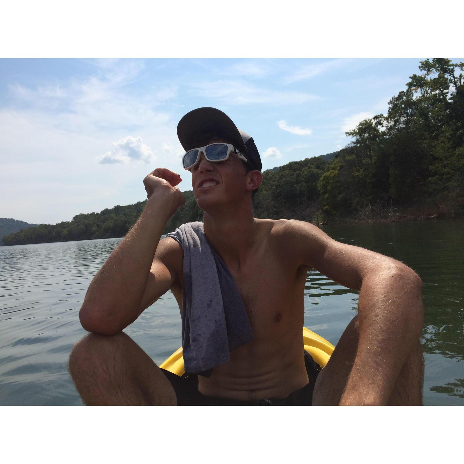 We rented a canoe at Table Rock Lake and had a good afternoon.