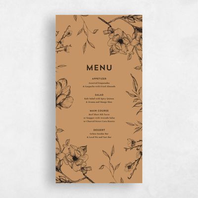 Light Camel, Yellow Wedding Menu - Birkenfeld