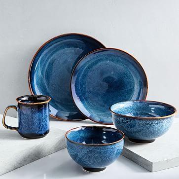 Ocean Waves Porcelain Dinnerware Set - Set of 16