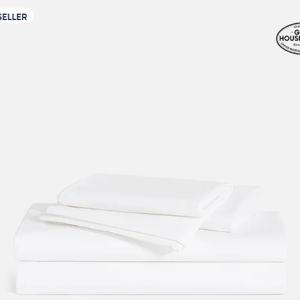 Luxe Sateen Core Sheet Set [Size- Queen, Color- White]
