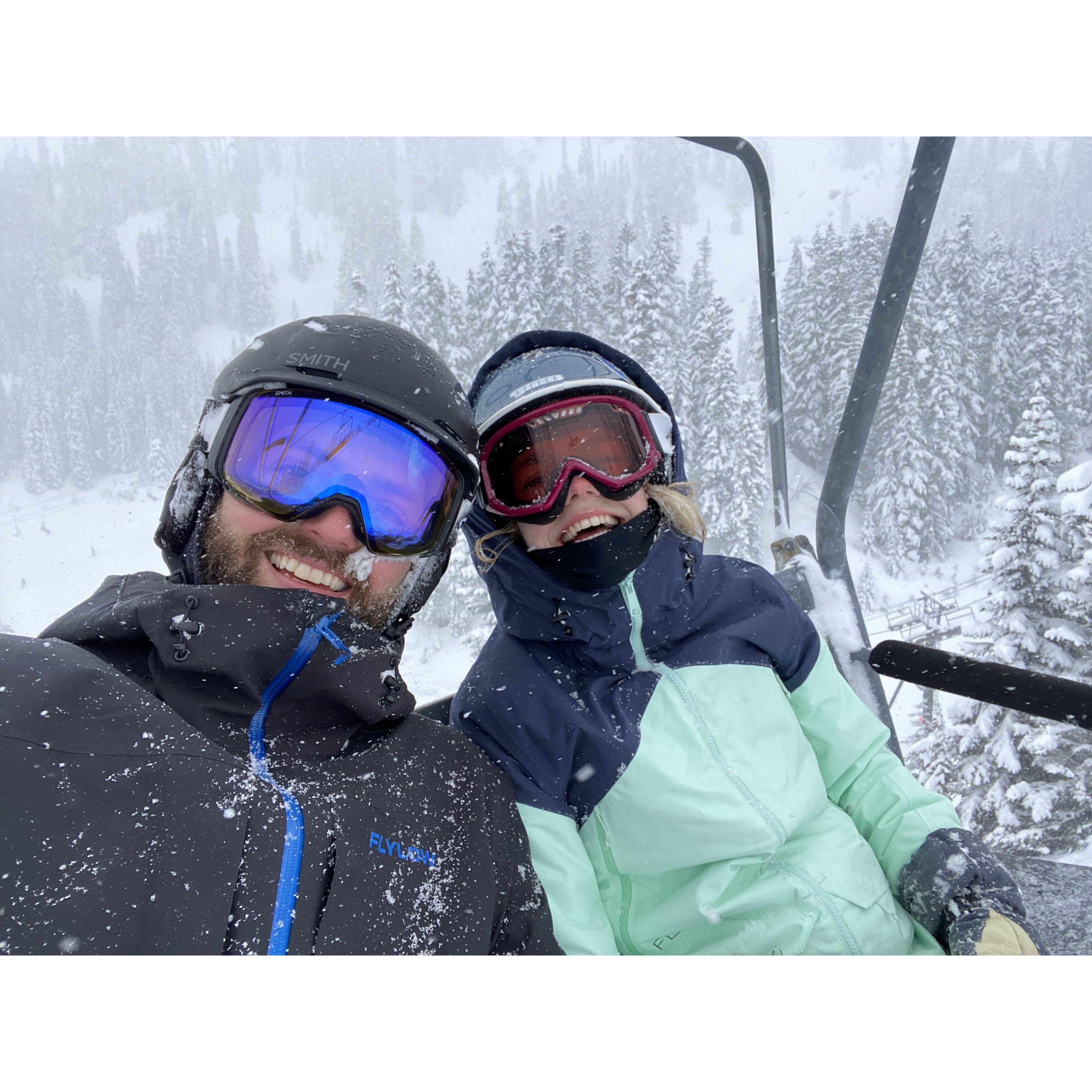 Skiing/riding Mt Baker