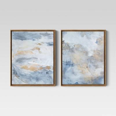 (Set of 2)16" x 20" Abstract Painting Framed Canvas - Project 62™