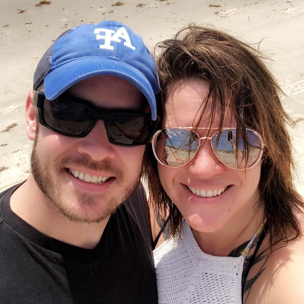 Our first trip together, to Corpus Christi for some beach time!