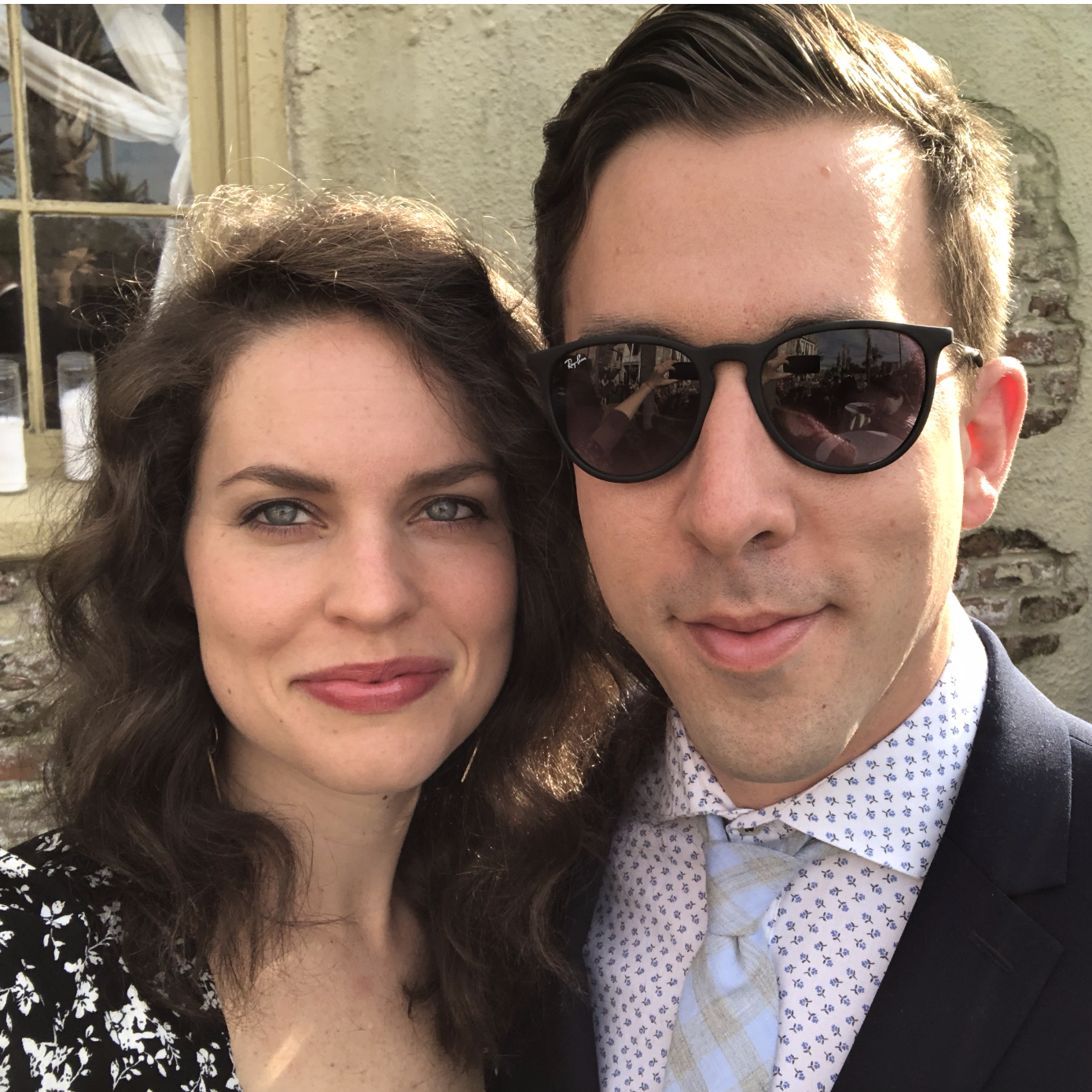 dressed up for a wedding in NOLA