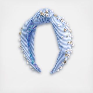 Frenchie Stripe Embellished Knotted Headband